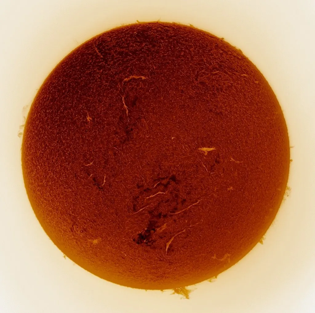 Foto del Sole in H-alpha